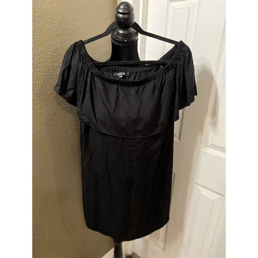 Sugar lips Large dress black off the shoulder